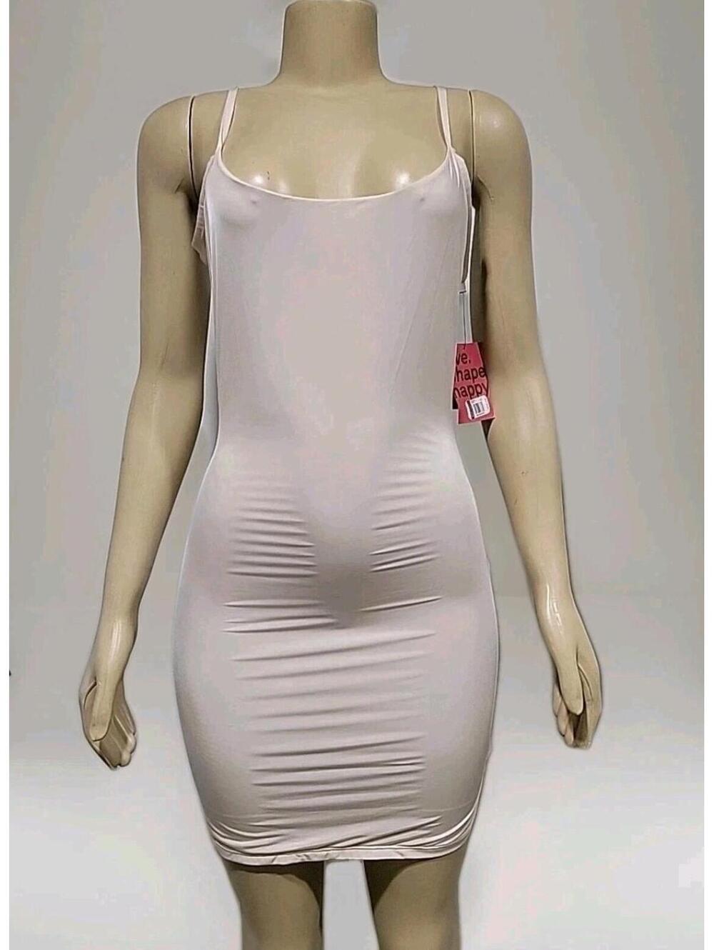 YUMMIE TUMMIE by Heather CARINE SLIP DRESS TUMMY SHAPER NUDE L NWT $78.00 #C3